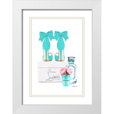 Teal and Co. White Modern Wood Framed Art Print with Double Matting by Greenwood, Amanda