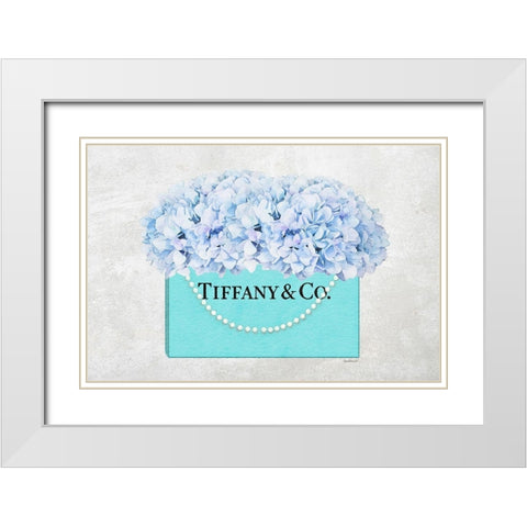 Shopping Bag Bouquet III White Modern Wood Framed Art Print with Double Matting by Greenwood, Amanda