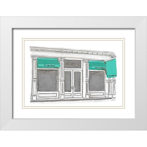Waiting To Open White Modern Wood Framed Art Print with Double Matting by Greenwood, Amanda