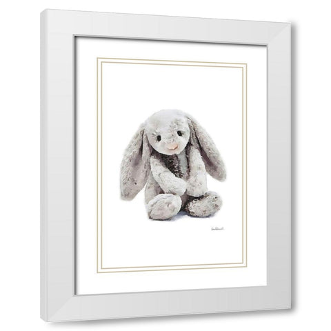 Bunny White Modern Wood Framed Art Print with Double Matting by Greenwood, Amanda
