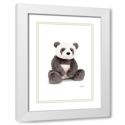 Panda White Modern Wood Framed Art Print with Double Matting by Greenwood, Amanda