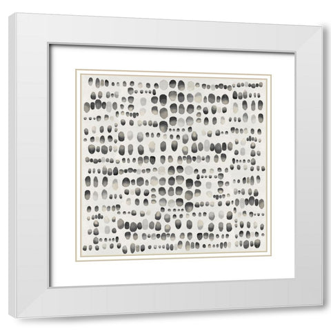 Playful Black and Gray I White Modern Wood Framed Art Print with Double Matting by Perry, Angela