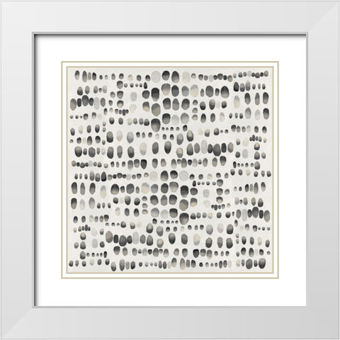 Playful Black and Gray I White Modern Wood Framed Art Print with Double Matting by Perry, Angela