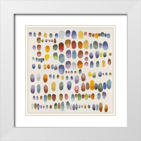 Playful II White Modern Wood Framed Art Print with Double Matting by Perry, Angela