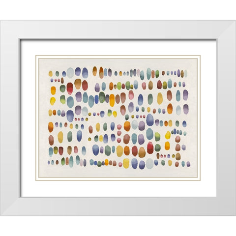 Playful III White Modern Wood Framed Art Print with Double Matting by Perry, Angela