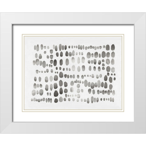 Playful Silver III White Modern Wood Framed Art Print with Double Matting by Perry, Angela