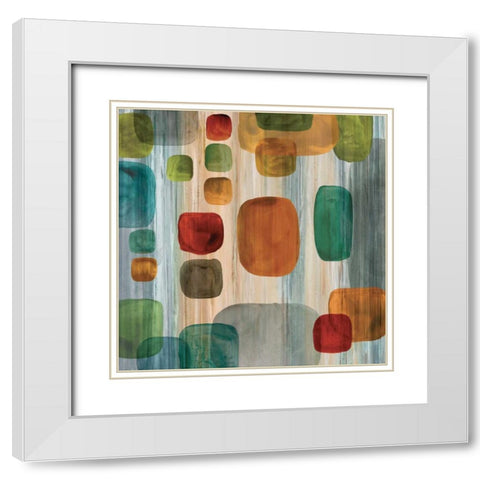 Suspended Gems I White Modern Wood Framed Art Print with Double Matting by Perry, Angela