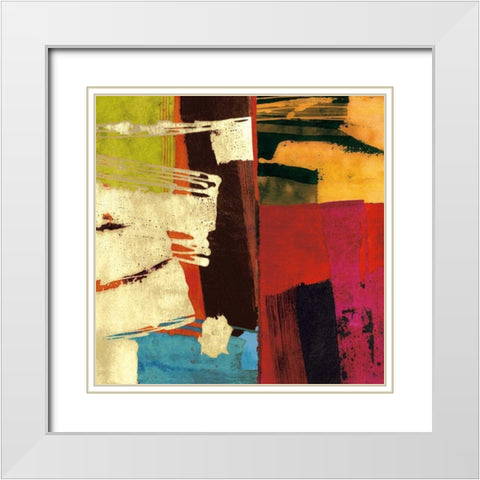 Colors I White Modern Wood Framed Art Print with Double Matting by James, Andy