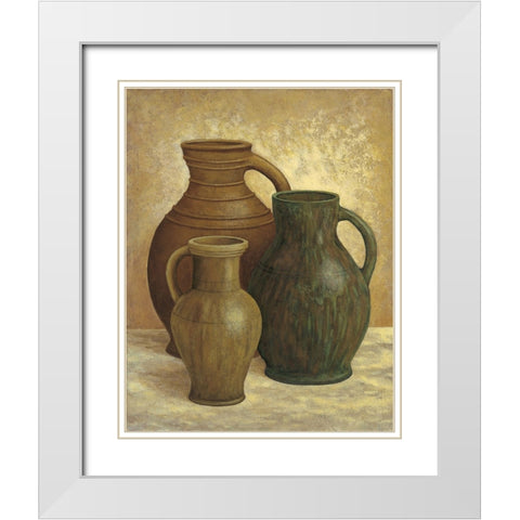 Vasi di terracotta White Modern Wood Framed Art Print with Double Matting by Mazo, Andre