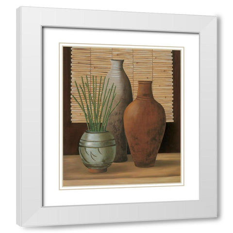 Composizione in interno I White Modern Wood Framed Art Print with Double Matting by Mazo, Andre