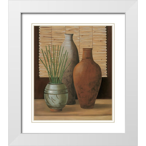 Composizione in interno I White Modern Wood Framed Art Print with Double Matting by Mazo, Andre