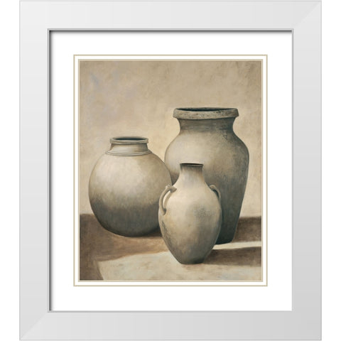 Collezione di vasi White Modern Wood Framed Art Print with Double Matting by Mazo, Andre