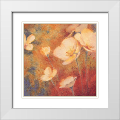 Field of Color I White Modern Wood Framed Art Print with Double Matting by Michaels, Anne