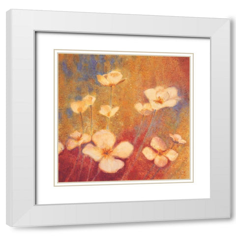 Field of Color II White Modern Wood Framed Art Print with Double Matting by Michaels, Anne