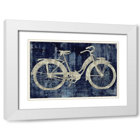 Vintage Ride In Blue White Modern Wood Framed Art Print with Double Matting by Wade, Amanda