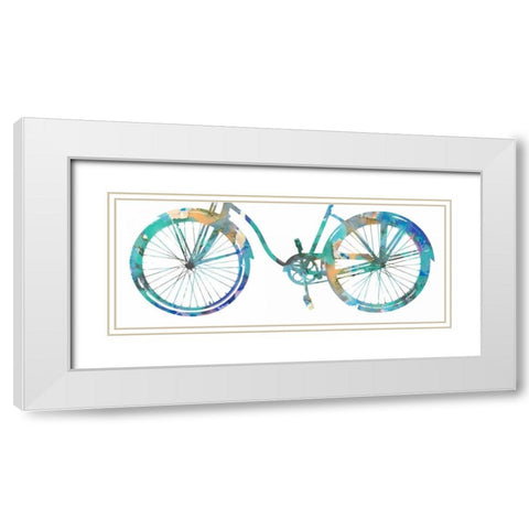 Bike Ride II White Modern Wood Framed Art Print with Double Matting by Wade, Amanda