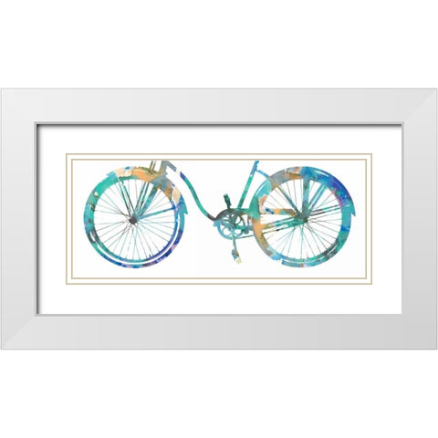 Bike Ride II White Modern Wood Framed Art Print with Double Matting by Wade, Amanda