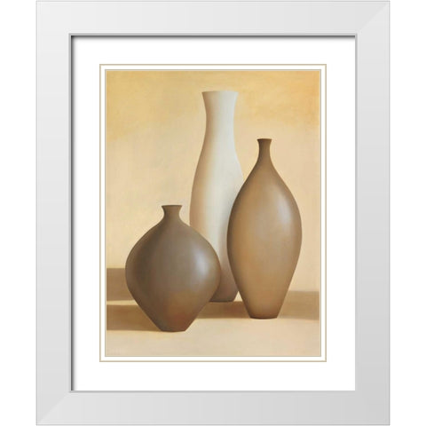 Luminous II White Modern Wood Framed Art Print with Double Matting by Stevens, Arlene