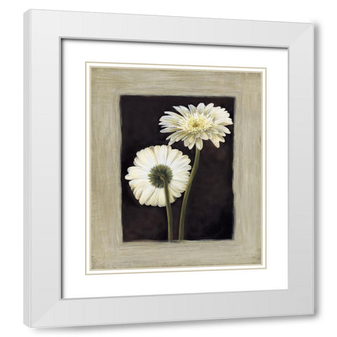 Flora II White Modern Wood Framed Art Print with Double Matting by Trivelli, Andrea