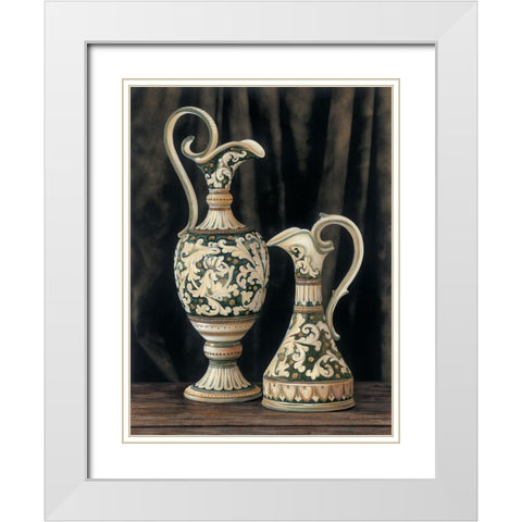 Ceramiche italiane I White Modern Wood Framed Art Print with Double Matting by Trivelli, Andrea