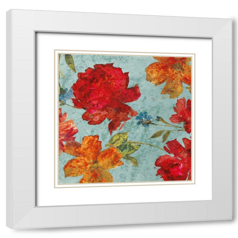 Printemps I White Modern Wood Framed Art Print with Double Matting by Cleret, Audrey