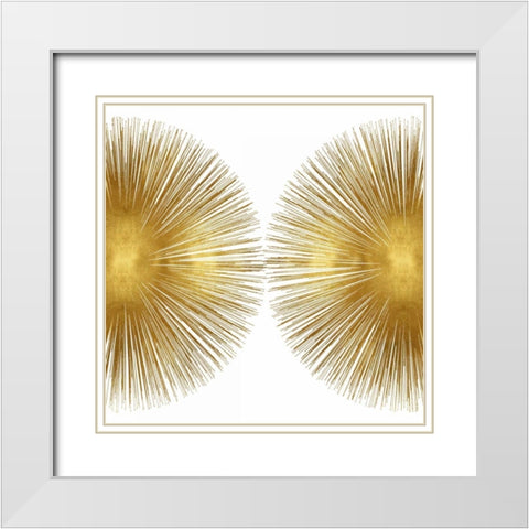 Sunburst II White Modern Wood Framed Art Print with Double Matting by Young, Abby