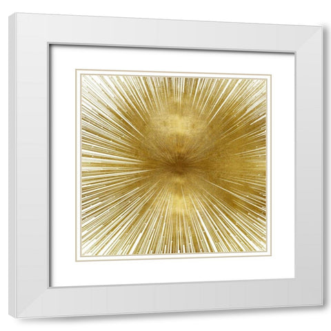 Radiant Gold White Modern Wood Framed Art Print with Double Matting by Young, Abby