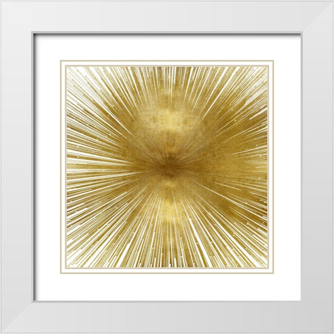 Radiant Gold White Modern Wood Framed Art Print with Double Matting by Young, Abby