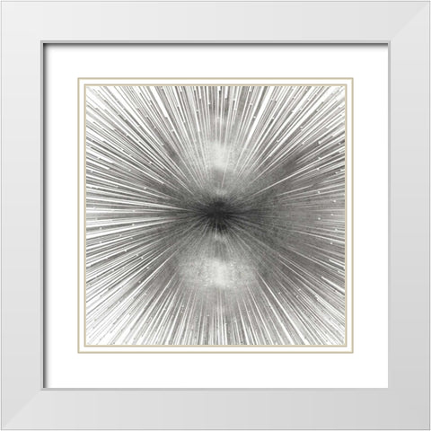 Radiant Silver White Modern Wood Framed Art Print with Double Matting by Young, Abby