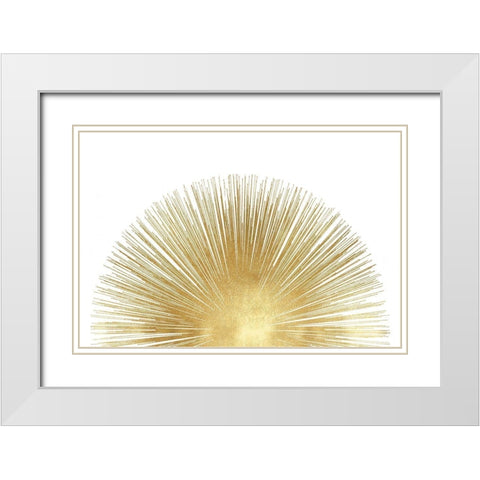 Sunburst Rising White Modern Wood Framed Art Print with Double Matting by Young, Abby
