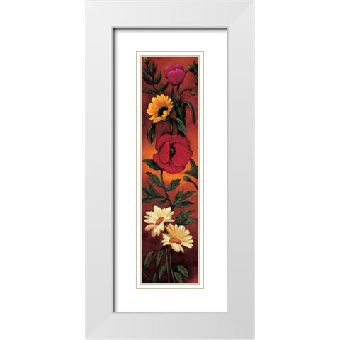 The Flower Garden I White Modern Wood Framed Art Print with Double Matting by Francis, Brian