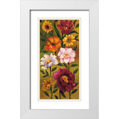 Floral Bouquet II White Modern Wood Framed Art Print with Double Matting by Francis, Brian