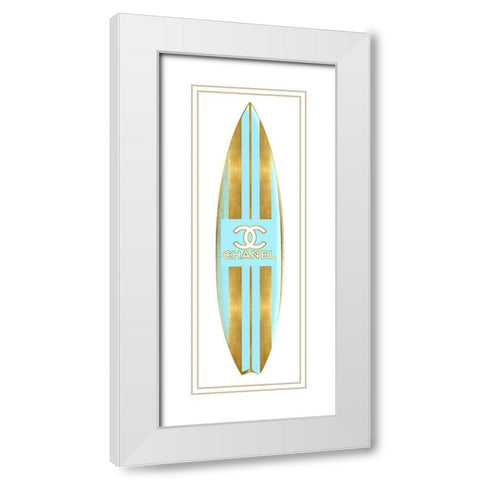 Fashion Surfboard III White Modern Wood Framed Art Print with Double Matting by Blake, Madeline