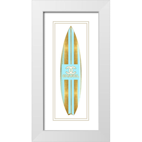 Fashion Surfboard III White Modern Wood Framed Art Print with Double Matting by Blake, Madeline
