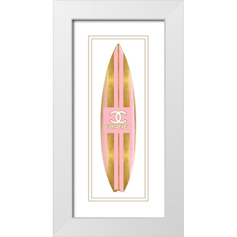 Fashion Surfboard IV White Modern Wood Framed Art Print with Double Matting by Blake, Madeline
