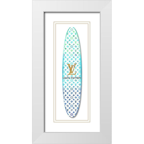 Fashion Surfboard France IV White Modern Wood Framed Art Print with Double Matting by Blake, Madeline