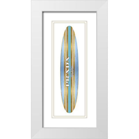Fashion Surfboard Milan II White Modern Wood Framed Art Print with Double Matting by Blake, Madeline