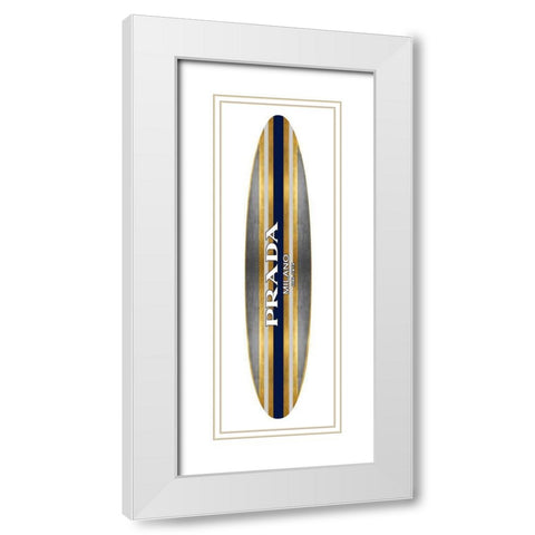 Fashion Surfboard Milan III White Modern Wood Framed Art Print with Double Matting by Blake, Madeline