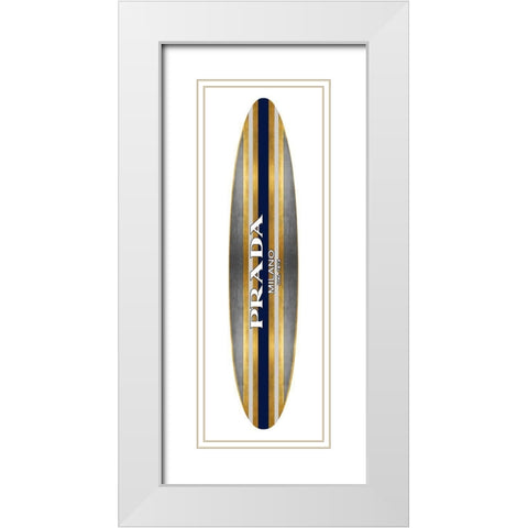 Fashion Surfboard Milan III White Modern Wood Framed Art Print with Double Matting by Blake, Madeline
