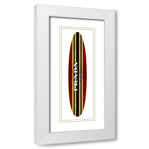 Fashion Surfboard Milan V White Modern Wood Framed Art Print with Double Matting by Blake, Madeline