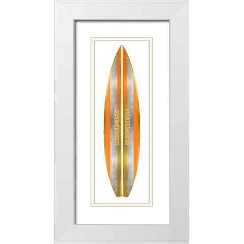 Fashion Surfboard Paris II White Modern Wood Framed Art Print with Double Matting by Blake, Madeline