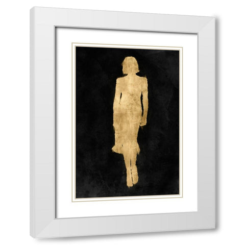 Fashion Figure Gold I White Modern Wood Framed Art Print with Double Matting by Blake, Madeline