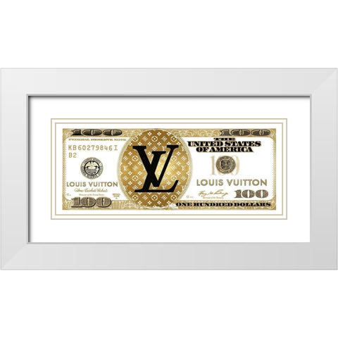 Fashion Cash V White Modern Wood Framed Art Print with Double Matting by Blake, Madeline