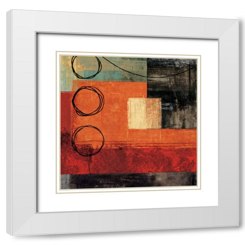 Constant II White Modern Wood Framed Art Print with Double Matting by Nelson, Brent