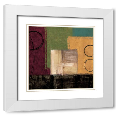For the Sake of It II White Modern Wood Framed Art Print with Double Matting by Nelson, Brent