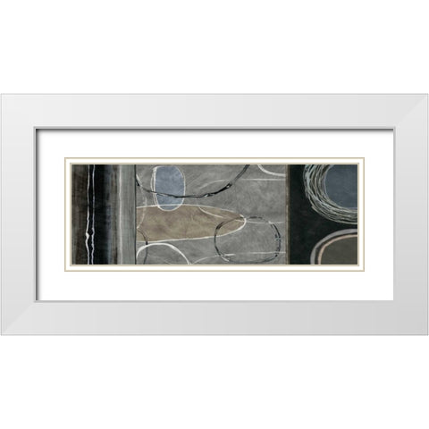 Elation Sensation I White Modern Wood Framed Art Print with Double Matting by Nelson, Brent