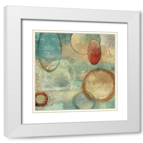 Yes II White Modern Wood Framed Art Print with Double Matting by Nelson, Brent