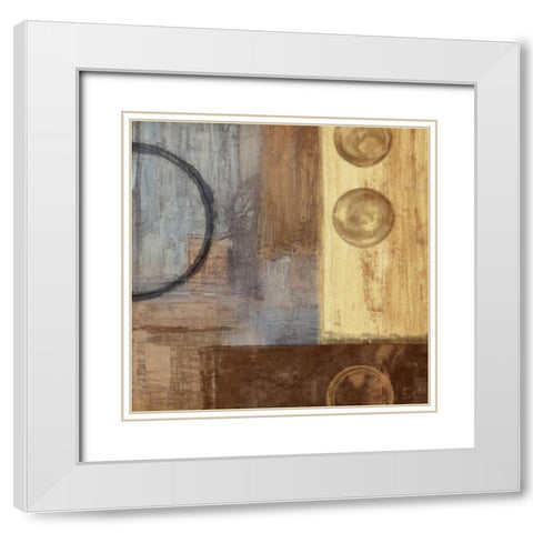 Momentum I White Modern Wood Framed Art Print with Double Matting by Nelson, Brent