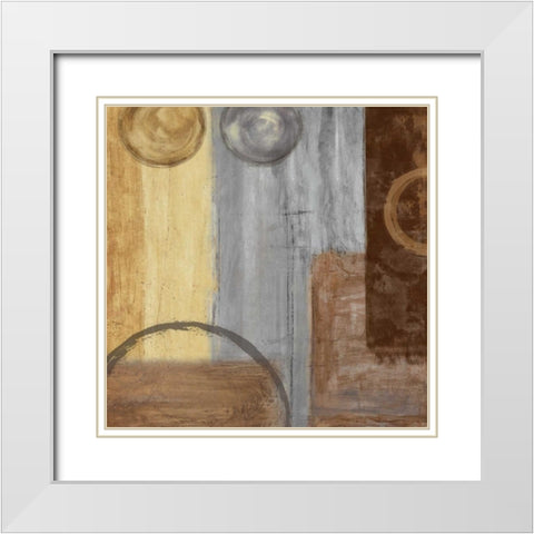 Momentum II White Modern Wood Framed Art Print with Double Matting by Nelson, Brent