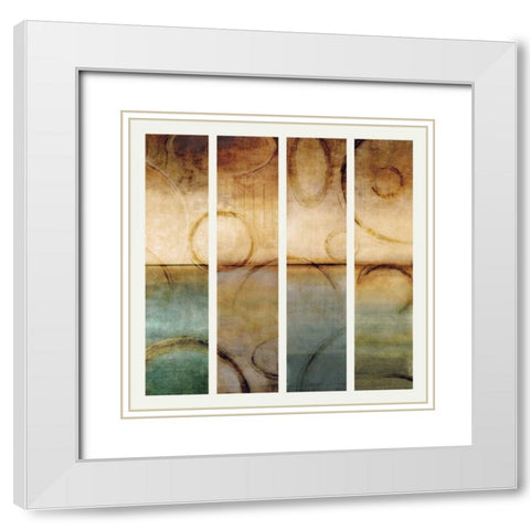Horizons II White Modern Wood Framed Art Print with Double Matting by Nelson, Brent